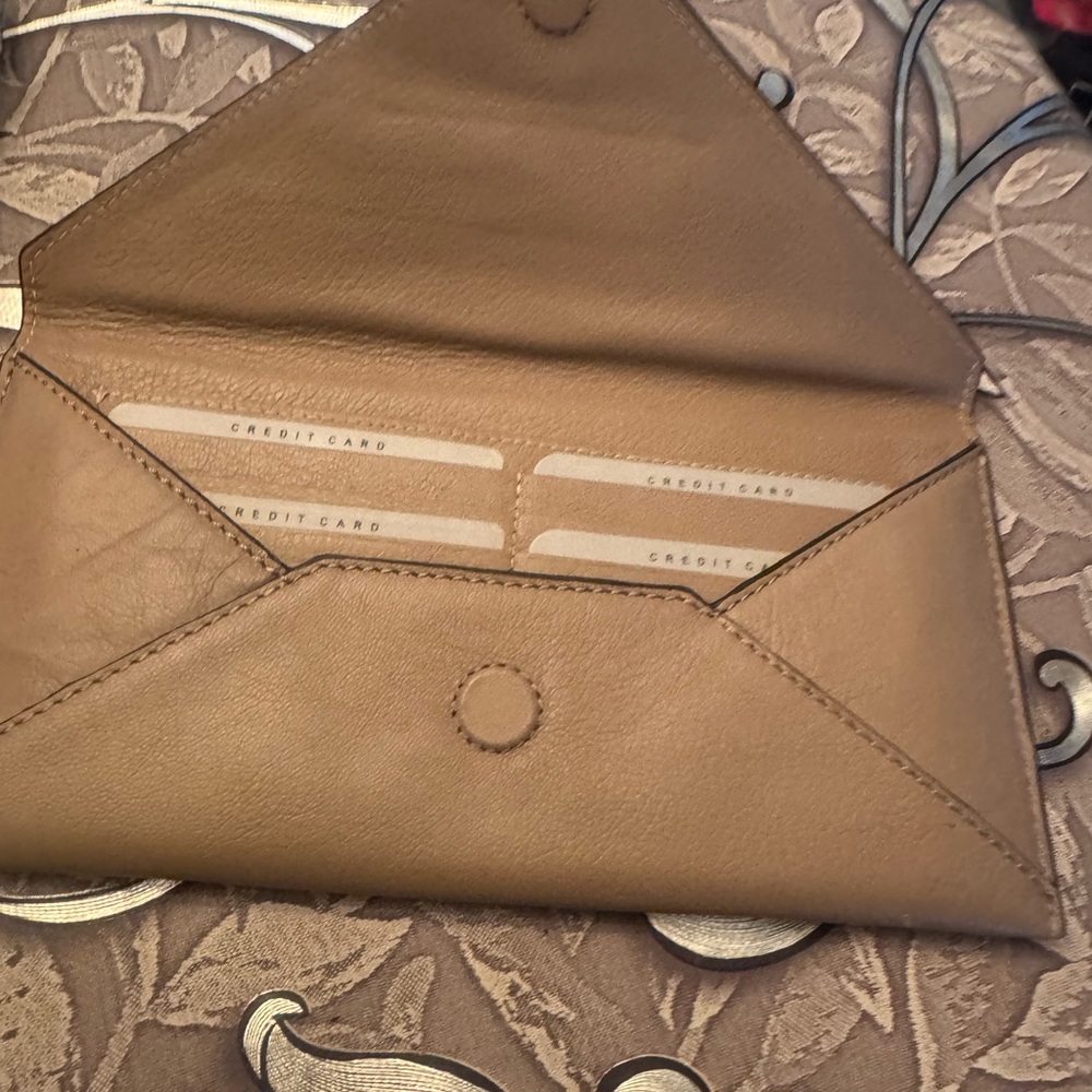 Elegant Tan Clutch Wristlet